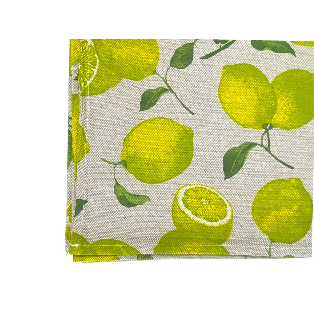 MANTEL DORY SORRENTO limón LIMONES AMARILLOS en algodón