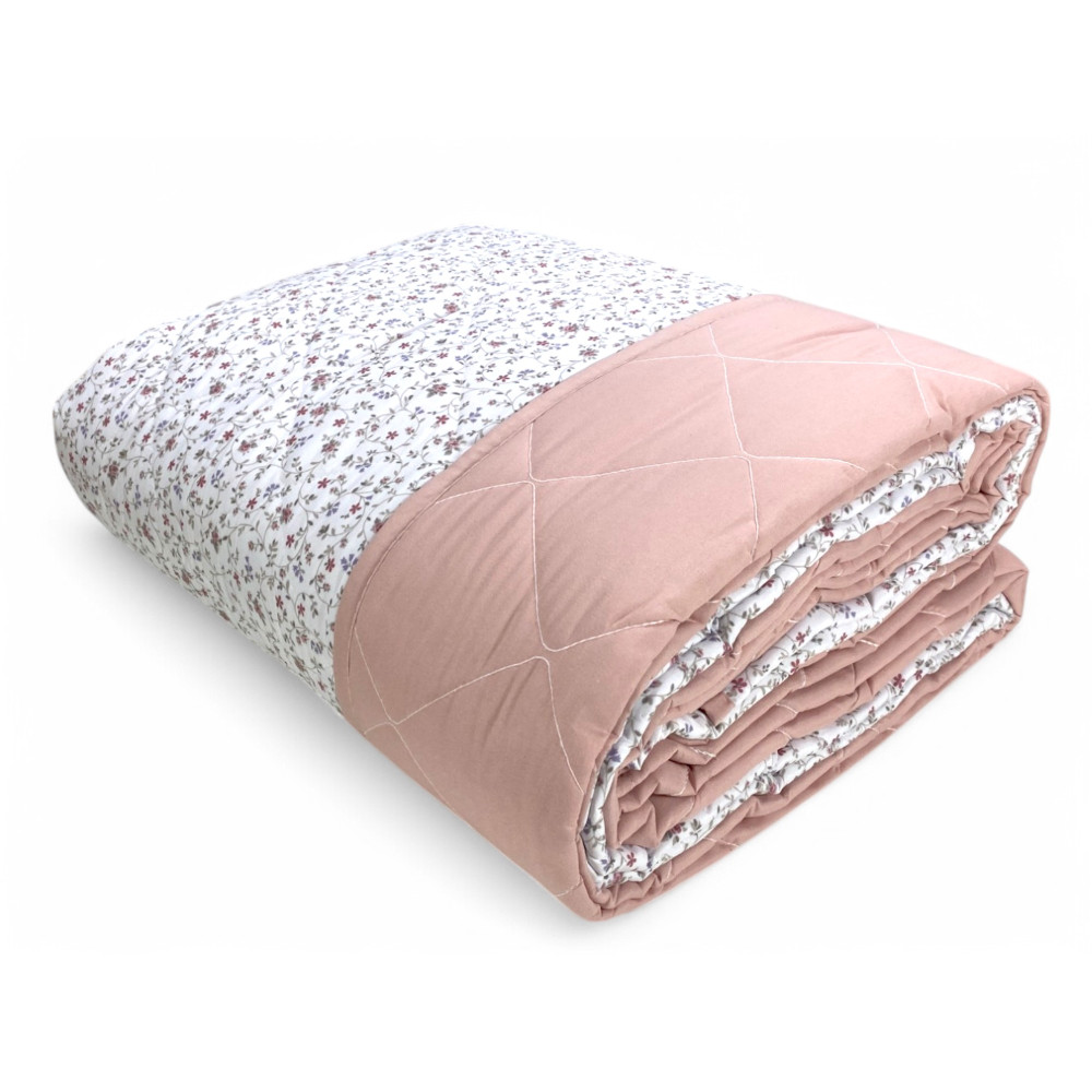Pink Fiorellino Quilt - Mid-season quilted bedspread - Soft microfiber - Made in Italy