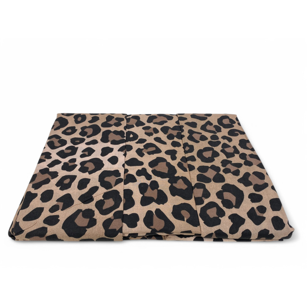 Completo Lenzuola Matrimoniale MAXI 2 Piazze in Puro Cotone - Disegno leopardato