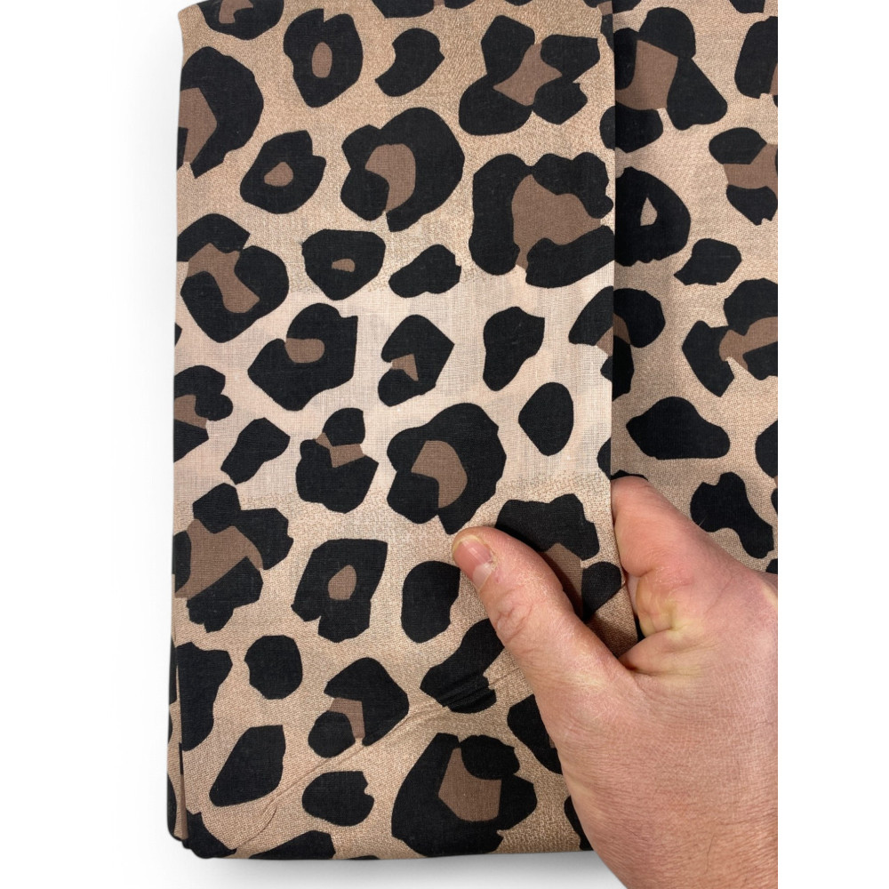 Juego de 2 sábanas dobles cuadradas MAXI en puro algodón - diseño leopardo