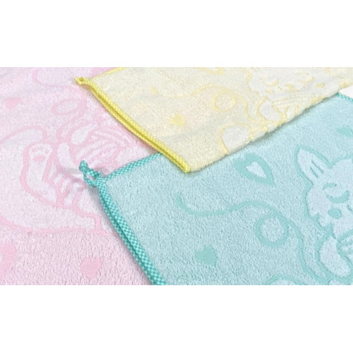 SET de 3 SERVIETTES ASILE fille de JACK © cm. 40x55 pur coton FEMME