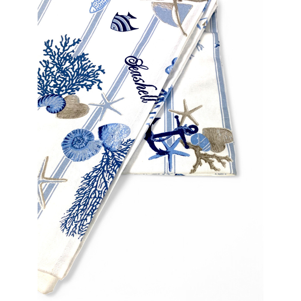 Tischdecke aus Baumwolle Sissi Mare und Stripe – Nautische Art – Made in Italy