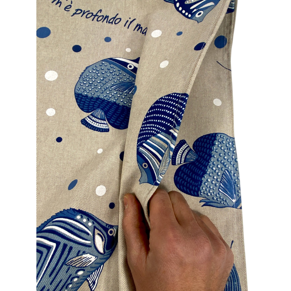 Dory Tablecloth "How Deep is the Sea" – Heavy Cotton – Made in Italy