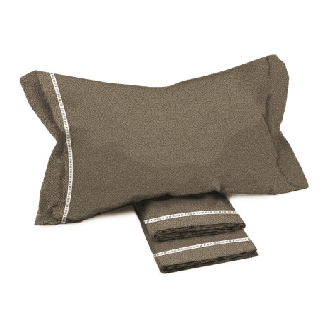 Combinaison double draps en coton MAXI - Design moderne « Time » beige, 100 % coton