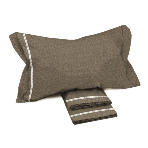 Traje de Algodón Sábanas Dobles MAXI - Diseño Moderno "Time" beige, 100% Algodón