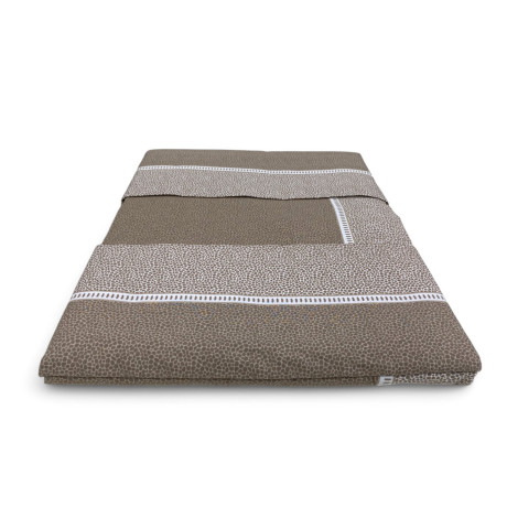 Traje de Algodón Sábanas Dobles MAXI - Diseño Moderno "Time" beige, 100% Algodón 2