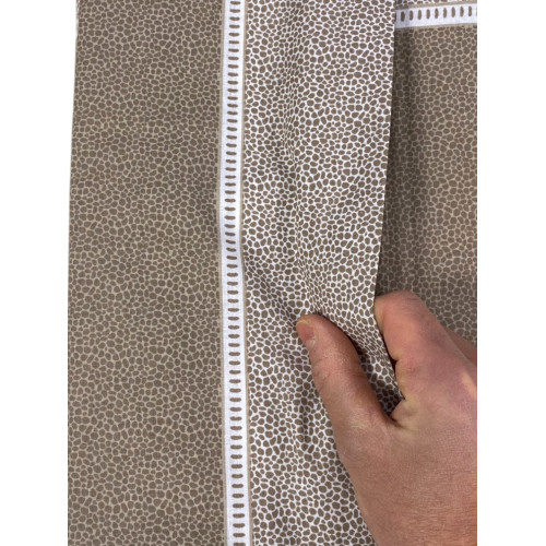 Doppellaken Baumwollanzug MAXI - Modernes Design "Time" beige, 100% Baumwolle