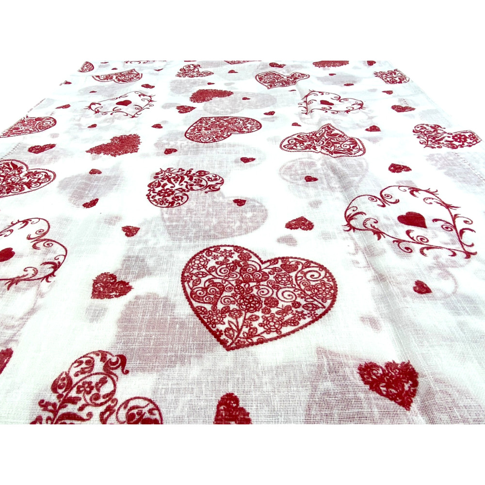 Par de cortinas de cristal Red Heart cm. 60 de la ventana y la puerta