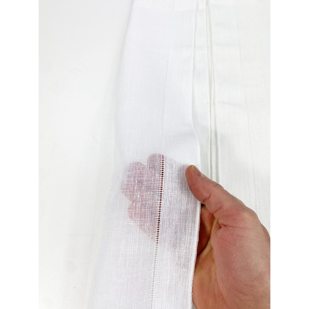Endina Smooth White - Smooth Curtain Solid Color Polyester - Semitransparent Made in Italy