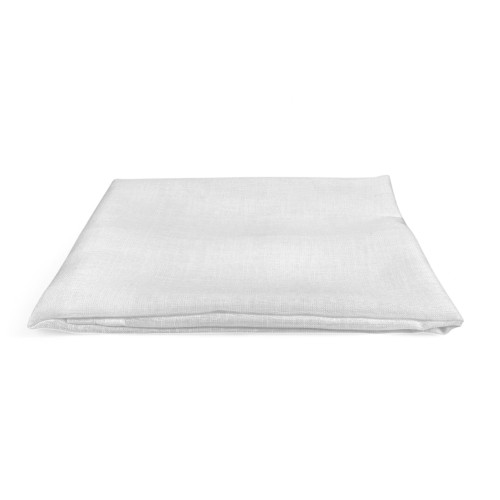 Endina Smooth White - Rideau lisse Polyester de couleur unie - Semi-transparent Fabriqué en Italie