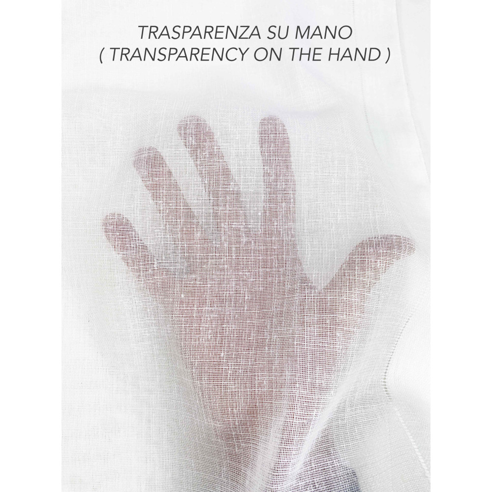 Endina Smooth White - Smooth Curtain Solid Color Polyester - Semitransparent Made in Italy