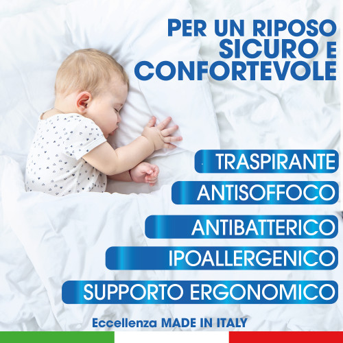 Dettaglio tessuto cuscino antisoffoco 40x60 in memory foam