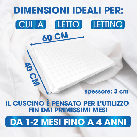 Almohada Baby Memory Foam Nap 40x60 cm - funda anti-asfixia y extraíble 2