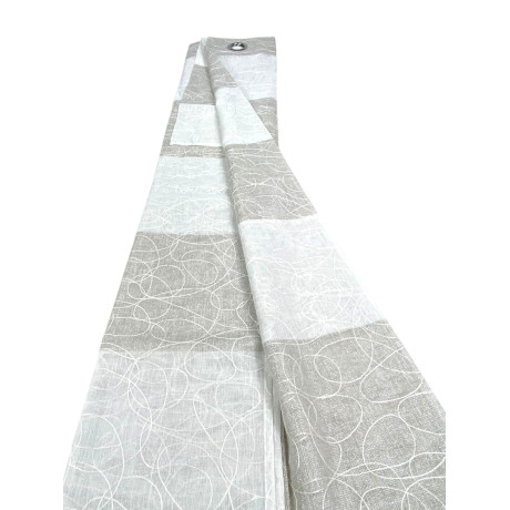 Tenda Nettuno 140x300 cm con motivo a righe ricamate in stile moderno.​ 2