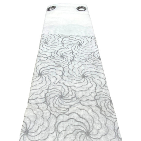 Chieti Curtain 140x280 cm with rings - ivory fabric embroidered modern style 2