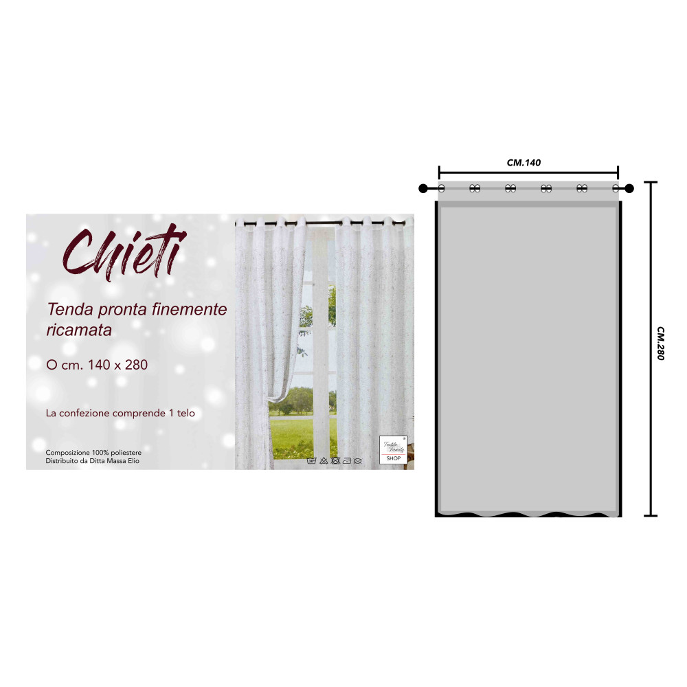 Chieti Zeltrucksack - 1 besticktes Tuch 140x280 cm, Polyestergewebe