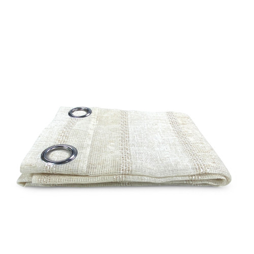 Calcutta Panel Folded - Rideau moderne 100 % polyester avec œillets en métal