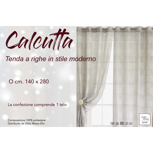 Confezione tenda Calcutta - Pannello singolo elegante per salotto, soggiorno, camera
