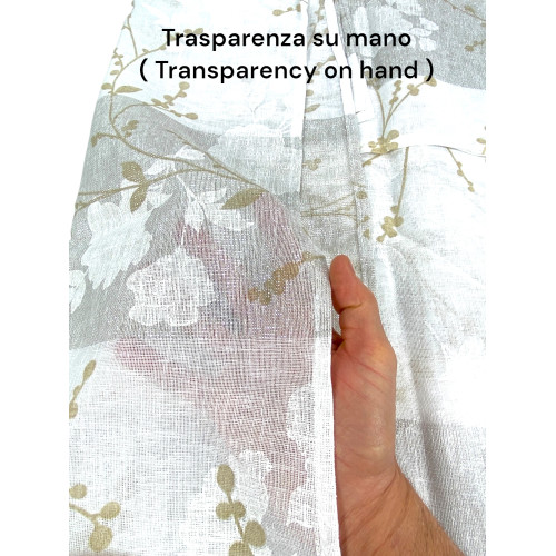 Rideau moderne Olinka avec motif floral et lumière filtrante