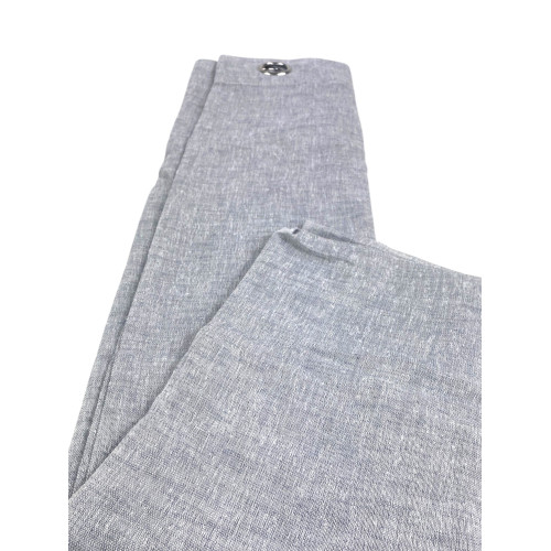 Tenda Simply Effetto Lino 140x300 - Tinta Unita Grigio con Anelli - Semitrasparente Elegante