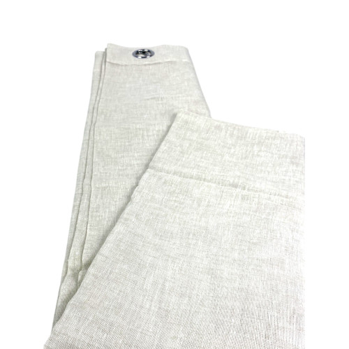 Rideau effet lin Simply 140x300 - Beige uni avec anneaux - Semi-transparent élégant