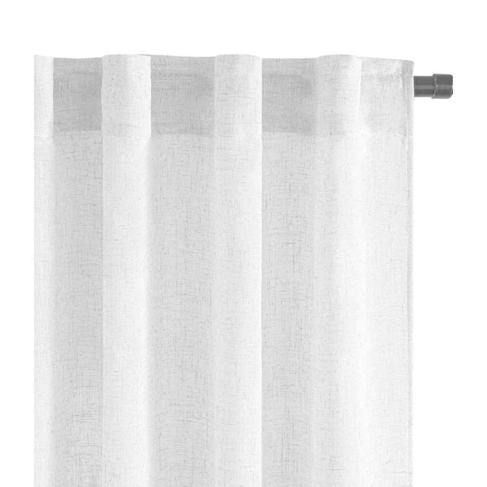 Simply 2.0 Weißer Vorhang - Leineneffekt 200x300 cm mit universellem Gurtband