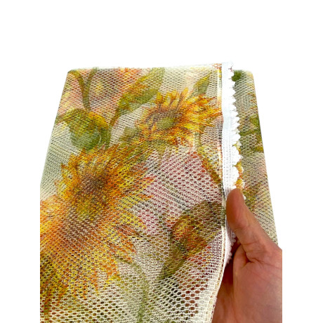 Tenda zanzariera con girasoli - rete anti insetti da esterno 150x250 cm 2