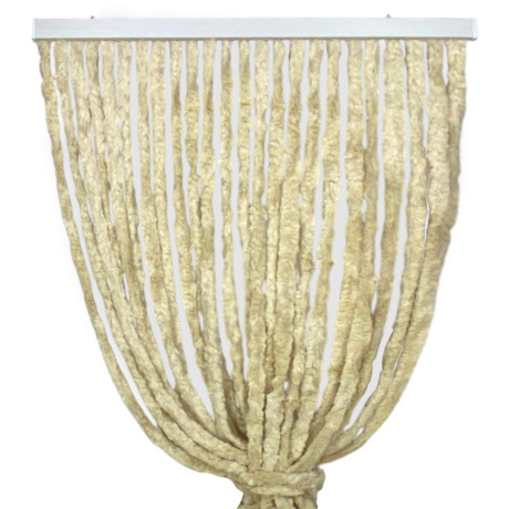Tenda in Ciniglia Beige - Tenda semitrasparente anti-insetti