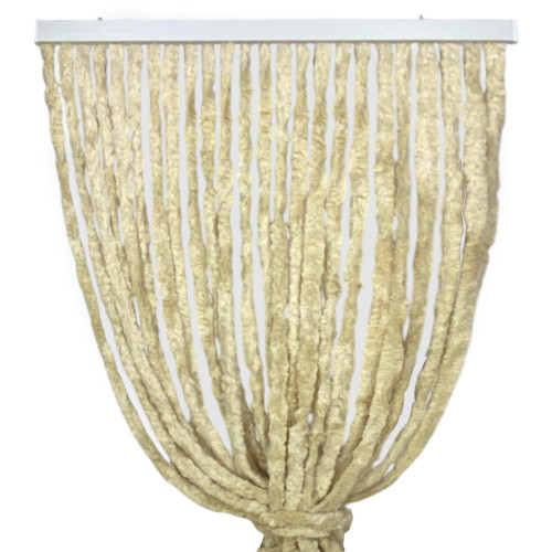 Beige Chenille Curtain - Semi-transparent anti-insect curtain