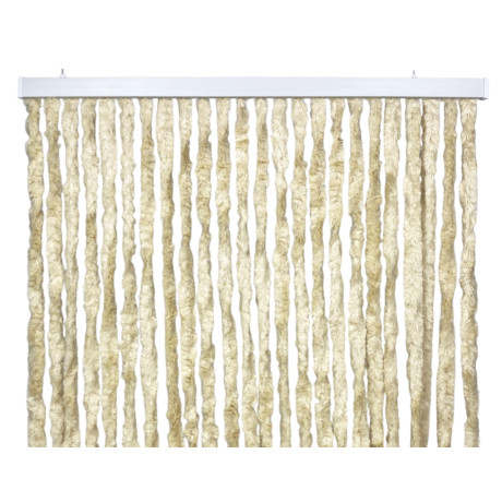 Tenda in Ciniglia Beige - Tenda semitrasparente anti-insetti 2