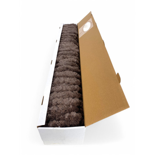 Brown chenille curtain - insect protection, semi-transparent, easy assembly
