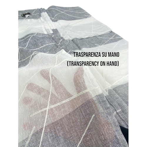 Rideau transparent à effet de main Yara - filtre la lumière tout en préservant l’intimité