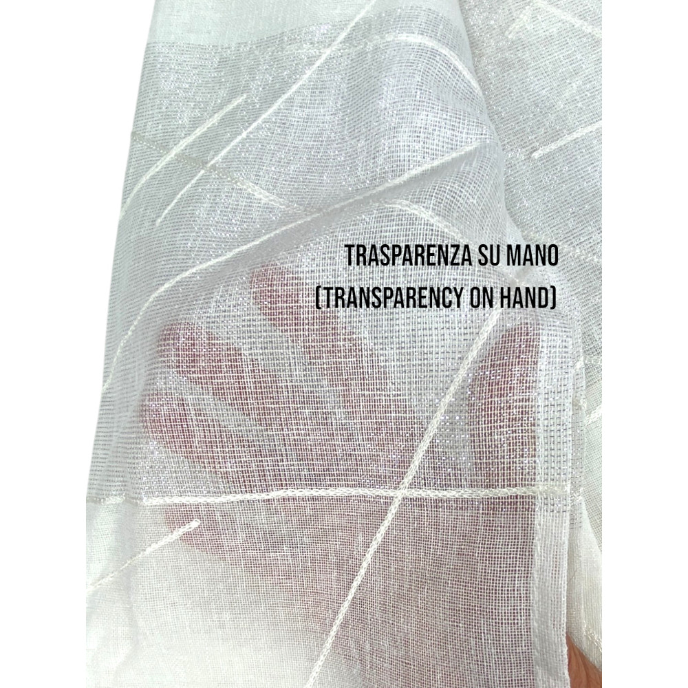 Cortina Yara Blanco Transparente - Detalle a mano con tejido ligero