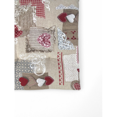 HOUSSE DE CHAISE Morbidene DORY TIROLESE Coeur MARGOT Rouge