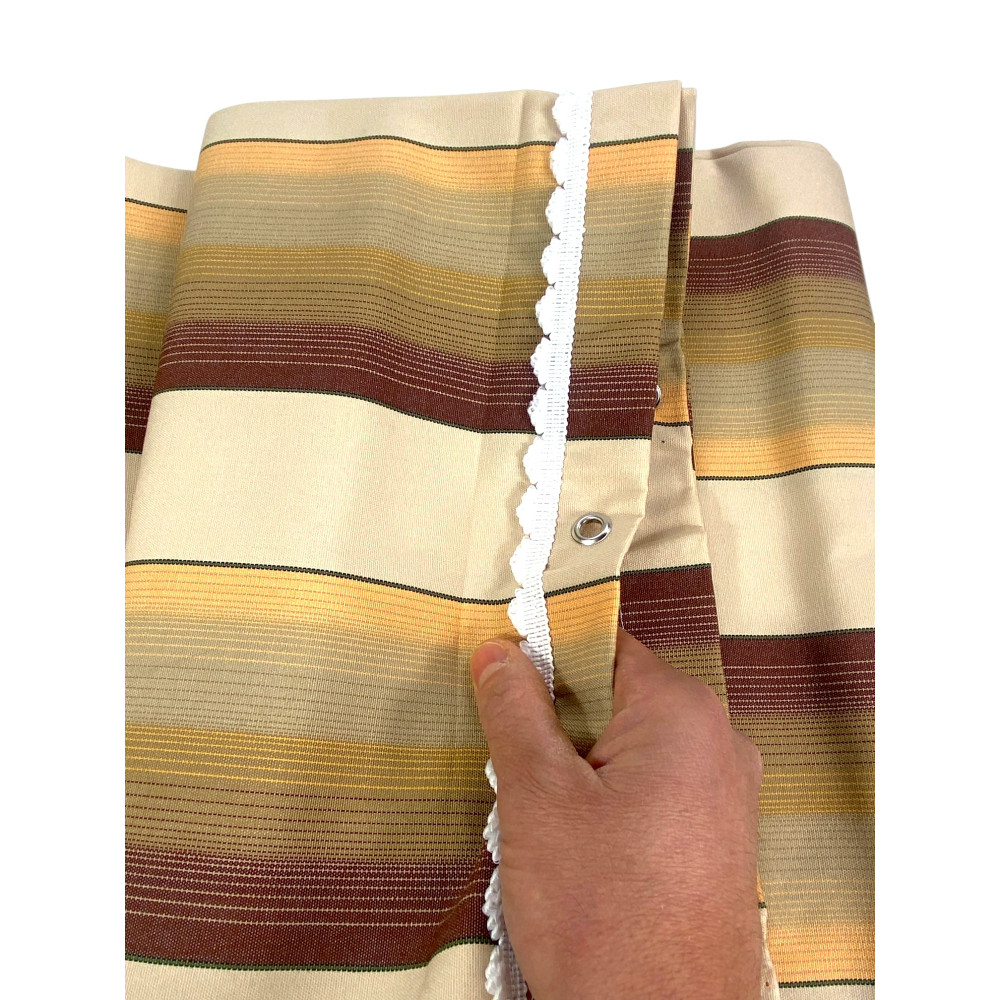 Ombralux Malta Markise - Acryl Dralon® Beige Braun Streifen - Made in Italy