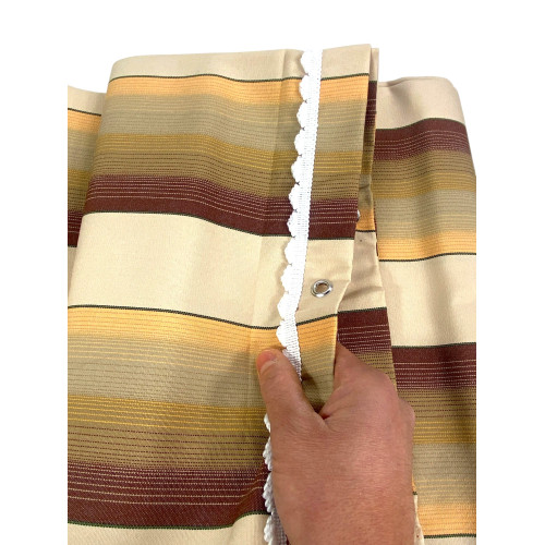 Ombralux Malta Markise - Acryl Dralon® Beige Braun Streifen - Made in Italy