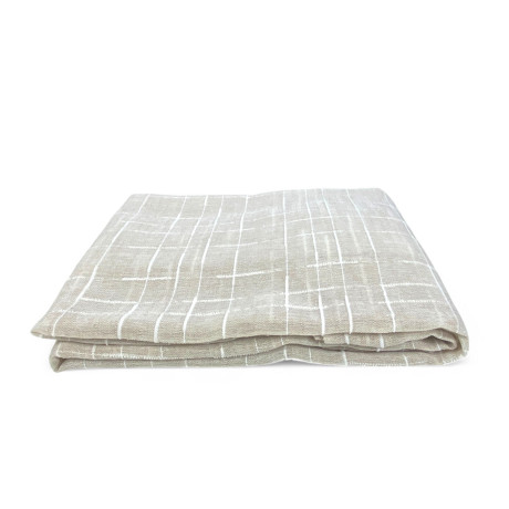 Par de cortinas Lulù Beige 45x150 cm - Tela bordada geométrica ideal para ventanas 2