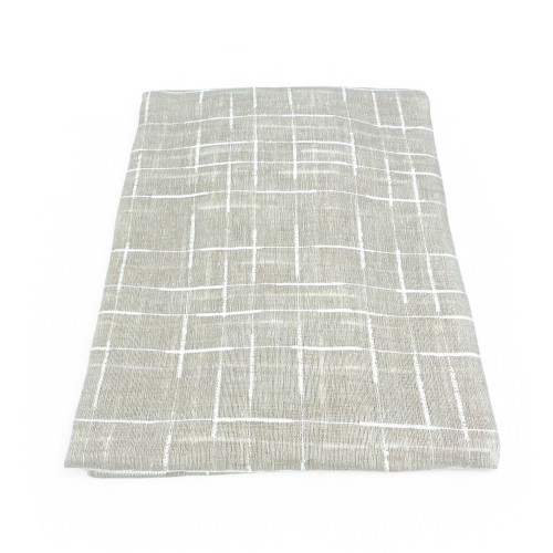 Par de cortinas Lulù Beige - Pack que contiene 2 hojas con tela bordada semitransparente