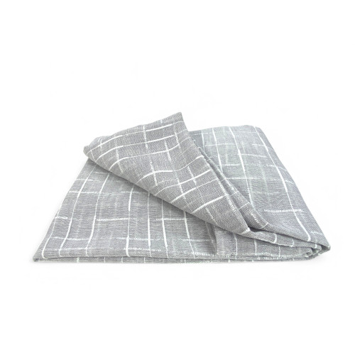 Pair of Lulù Grey curtain - Pack containing 2 sheets with semi-transparent embroidered fabric