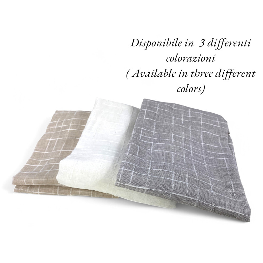 Coppia Tendina Moderna Lulù Grigio - Tessuto Ricamato Geometrico - Semitrasparente, Facile Montaggio, 2 Teli