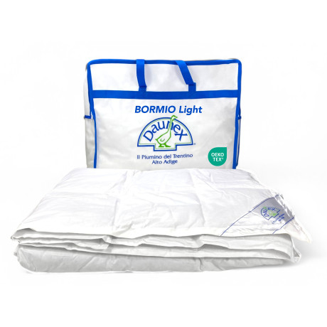Piumino BORMIO Light Daunex - 100% piumino oca naturale - Mezza stagione - Cotone bianco