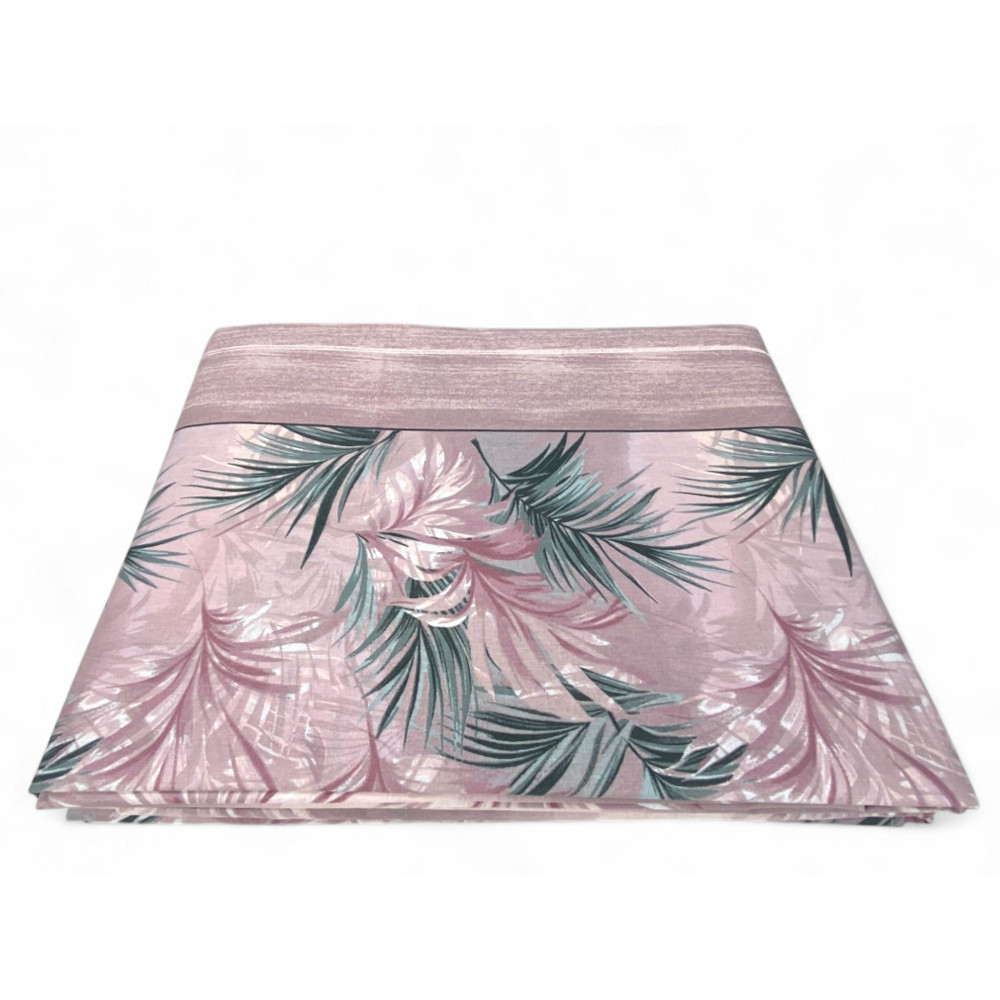Juego de sábanas Hojas Rosas - Elegante Algodón Natural - Made in Italy