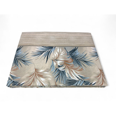 Ensemble de draps feuille beige sable - Linge de lit 100 % coton - Fabriqué en Italie 2