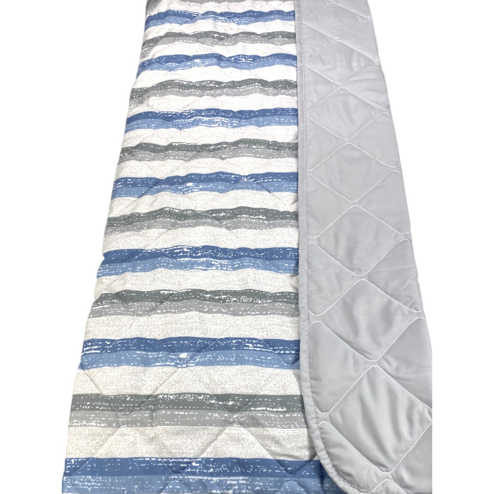 Blue Striped Quilt - Mid-Season Bedspread - Microfiber 100 gr/m² - Made in Italy