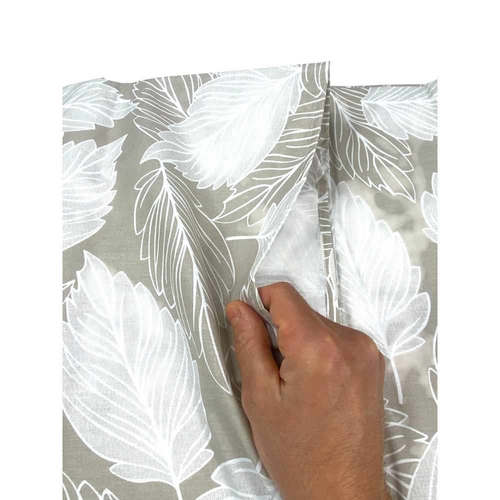 Embalaje original de la cubierta de hoja beige