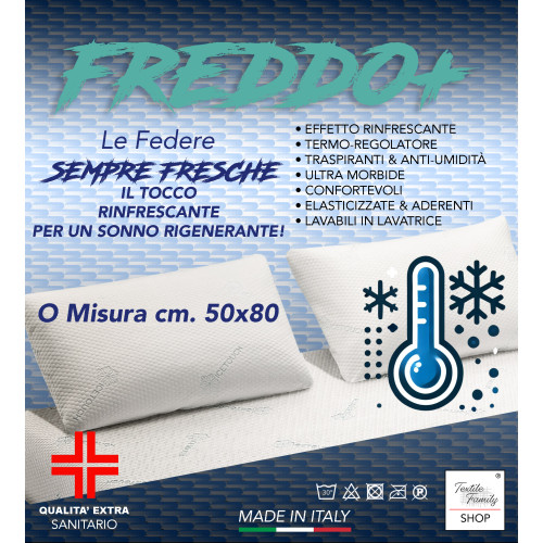 Par de fundas de almohada refrescantes Ice-Touch 50x80 cm – Made in Italy