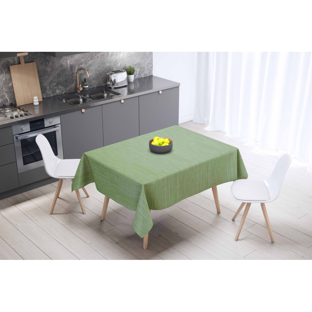 Tovaglia plastificata LIMA Verde – Vista piegata su se stessa – PVC lucido