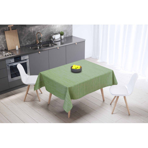 Tovaglia plastificata LIMA Verde – Vista piegata su se stessa – PVC lucido
