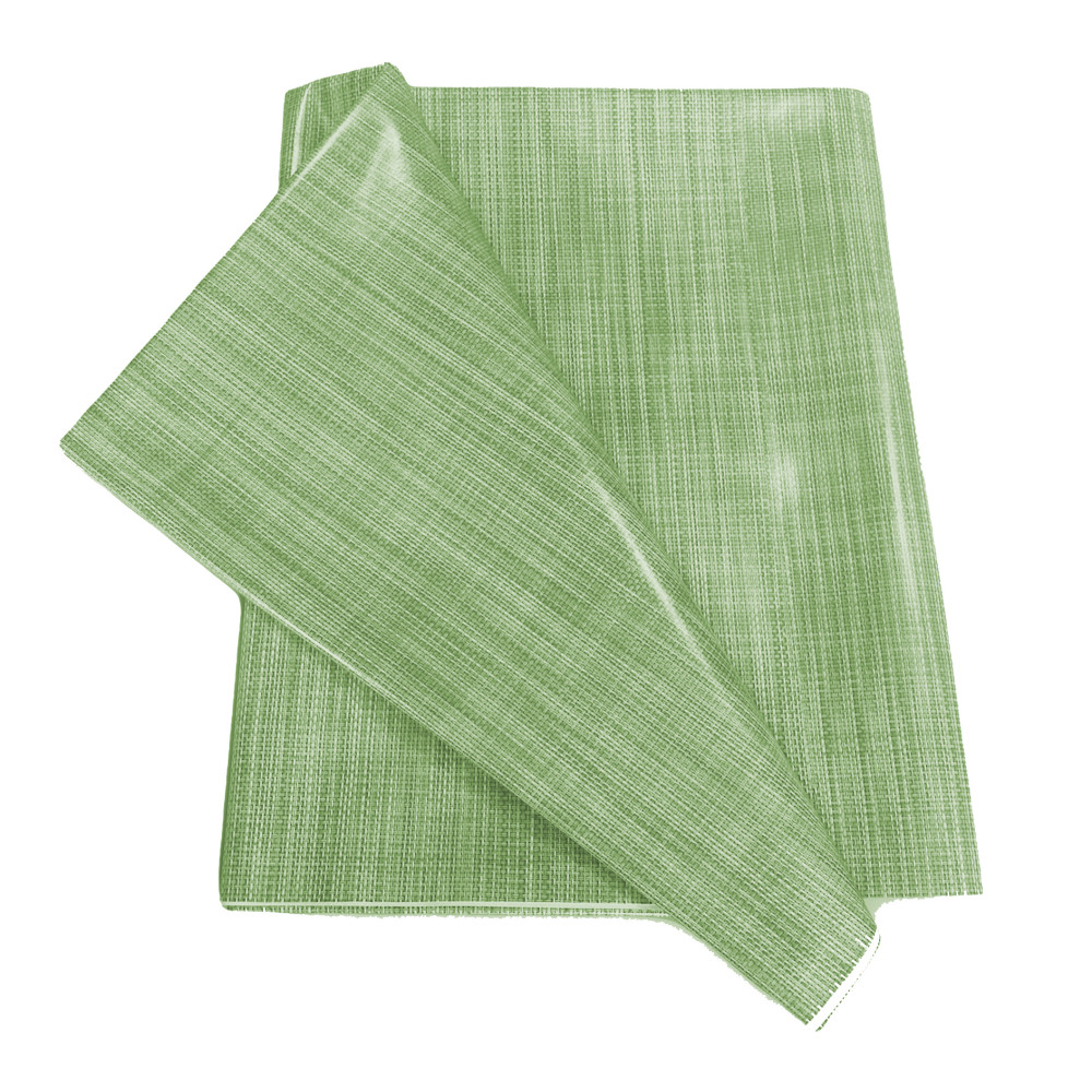 Mantel LIMA Verde Claro – Plastificado Lavable Antideslizante – Made in Italy