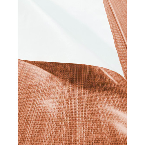 Rückenlehne der orangefarbenen Tischdecke – Rutschfestes Fleece-Detail zum Schutz des Tisches